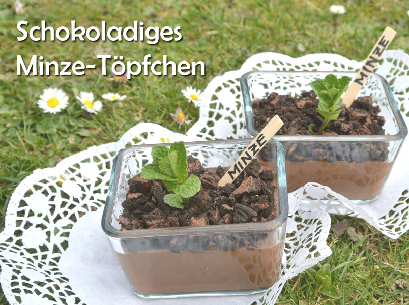 Schokoladiges Minze-Töpfchen