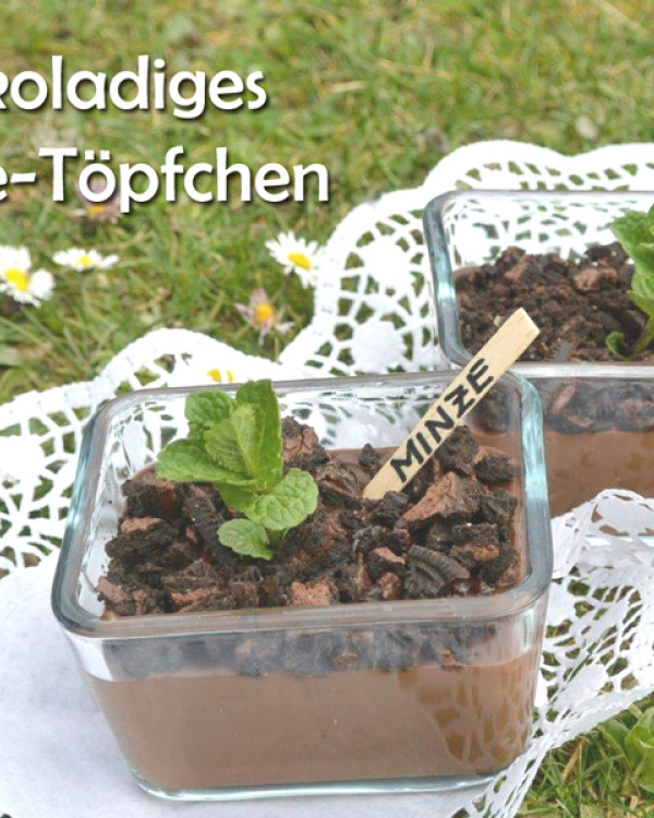 Schokoladiges Minze-Töpfchen
