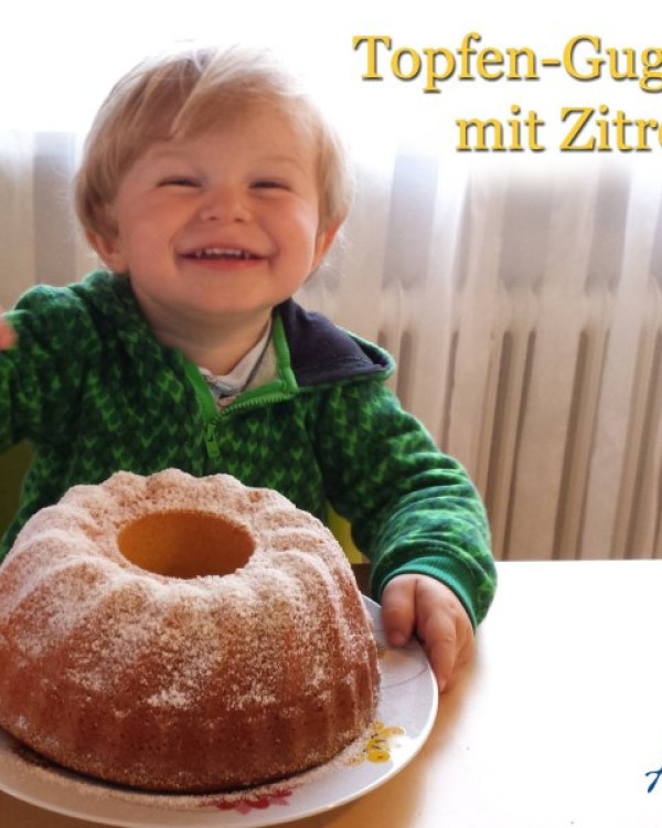 Topfengugelhupf mit ätherischem Zitronenöl