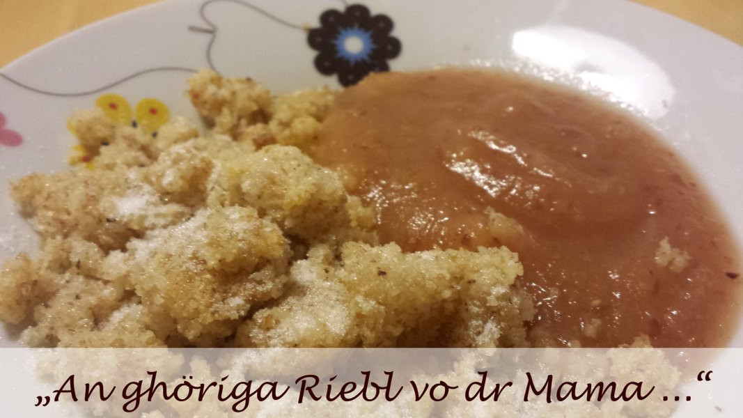 Vorarlberger Riebl mit aromatisiertem Apfelmus